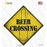 Beer Bottle Crossing Novelty Diamond Sticker Decal
