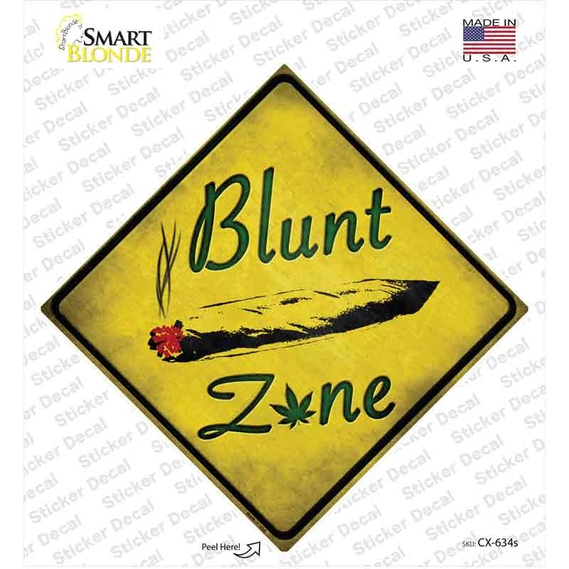 Blunt Zone Novelty Diamond Sticker Decal