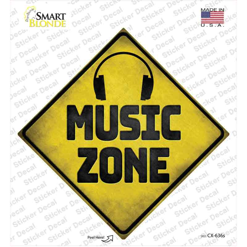 Music Zone Novelty Diamond Sticker Decal