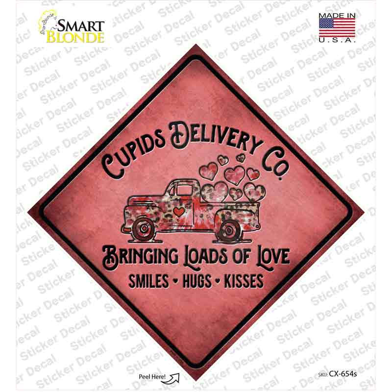 Cupids Delivery Co Novelty Diamond Sticker Decal