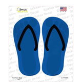 Blue Solid Novelty Flip Flops Sticker Decal Small