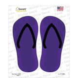 Purple Solid Novelty Flip Flops Sticker Decal Small