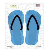 Light Blue Solid Novelty Flip Flops Sticker Decal Small