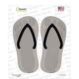 Tan Solid Novelty Flip Flops Sticker Decal Small