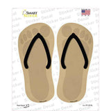 Gold Solid Novelty Flip Flops Sticker Decal Small