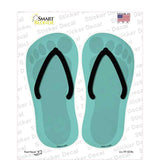 Mint Solid Novelty Flip Flops Sticker Decal Small