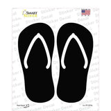 Black Solid Novelty Flip Flops Sticker Decal Small