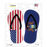 USA|Michigan Flag Novelty Flip Flops Sticker Decal Small