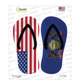 USA|Pennsylvania Flag Novelty Flip Flops Sticker Decal Small