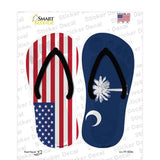 USA|South Carolina Flag Novelty Flip Flops Sticker Decal Small