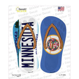 Minnesota|MN Flag Novelty Flip Flops Sticker Decal Small