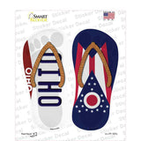 Ohio|OH Flag Novelty Flip Flops Sticker Decal Small
