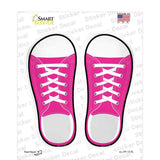 Pink Solid Novelty Shoe Outlines Sticker Decal Small