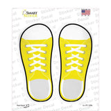 Yellow Solid Novelty Shoe Outlines Sticker Decal Small