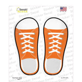 Orange Solid Novelty Shoe Outlines Sticker Decal Small