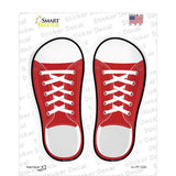 Red Solid Novelty Shoe Outlines Sticker Decal Small