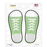 Lime Green Solid Novelty Shoe Outlines Sticker Decal Small