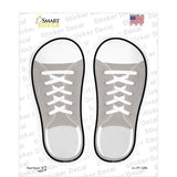 Tan Solid Novelty Shoe Outlines Sticker Decal Small