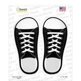 Black Solid Novelty Shoe Outlines Sticker Decal Small