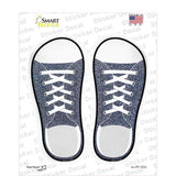 Blue Glitter Novelty Shoe Outlines Sticker Decal Small