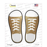 Gold Glitter Novelty Shoe Outlines Sticker Decal Small