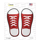 Red Glitter Novelty Shoe Outlines Sticker Decal Small