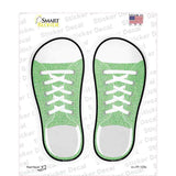 Lime Green Glitter Novelty Shoe Outlines Sticker Decal Small