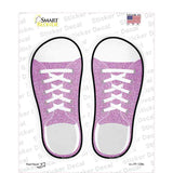 Pink Glitter Novelty Shoe Outlines Sticker Decal Small