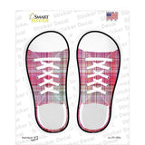 Pink Plad Novelty Shoe Outlines Sticker Decal Small