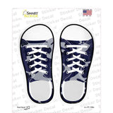 Navy Blue Camo Novelty Shoe Outlines Sticker Decal Small