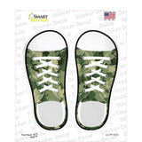 Green Leaves Camo Novelty Shoe Outlines Sticker Decal Small
