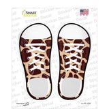 Giraffe Print Novelty Shoe Outlines Sticker Decal Small