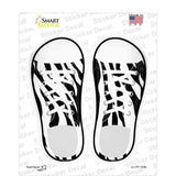 Zebra Print Novelty Shoe Outlines Sticker Decal Small