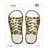 Cheetah Print Novelty Shoe Outlines Sticker Decal Small