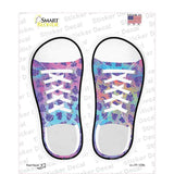 Pink|Blue Sparkles Novelty Shoe Outlines Sticker Decal Small