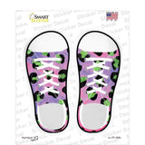 Pink|Green Cheetah Print Novelty Shoe Outlines Sticker Decal Small