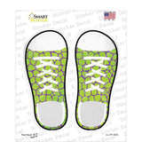 Green|Purple Alligator Print Novelty Shoe Outlines Sticker Decal Small