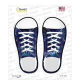 Crown Purple Novelty Shoe Outlines Sticker Decal Small