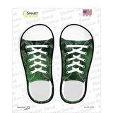 Green Glitter Pattern Novelty Shoe Outlines Sticker Decal Small