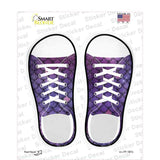 Purple Glitter Scales Novelty Shoe Outlines Sticker Decal Small