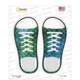 Aqua|Green Scales Novelty Shoe Outlines Sticker Decal Small