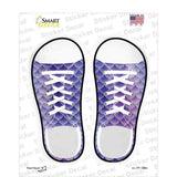 Purple|Silver Scales Novelty Shoe Outlines Sticker Decal Small