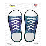 Purple|Blue Scales Novelty Shoe Outlines Sticker Decal Small