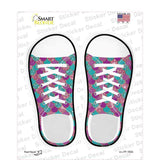 Teal|Purple Scales Novelty Shoe Outlines Sticker Decal Small