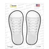 Dotted Checkered Pattern Novelty Shoe Outlines Sticker Decal Small