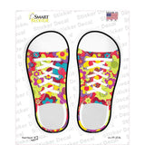 Colorful Flowers Novelty Shoe Outlines Sticker Decal Small