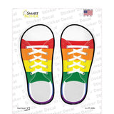 Rainbow Flag Horizontal Novelty Shoe Outlines Sticker Decal Small