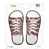 Purple|Tan Sun Rays Novelty Shoe Outlines Sticker Decal Small
