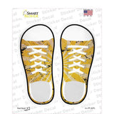 Yellow|Tan Sun Rays Novelty Shoe Outlines Sticker Decal Small