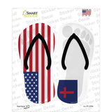 USA|Christian Flag Novelty Flip Flops Sticker Decal Small